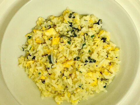 小松菜とシラスの卵炒飯